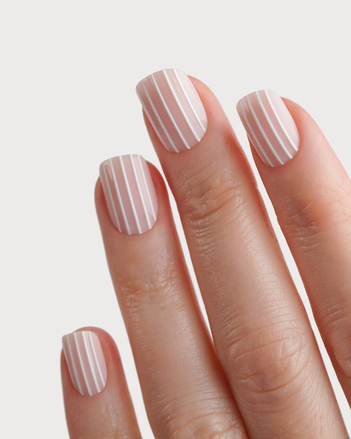 Limited Edition Strawberry Stripes Extra Short Square Soft Gel Press Ons