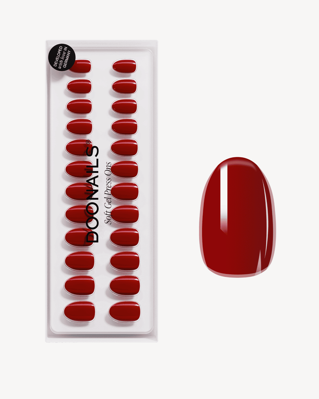 Soft Gel Press Ons Mon Cheri in Rot 