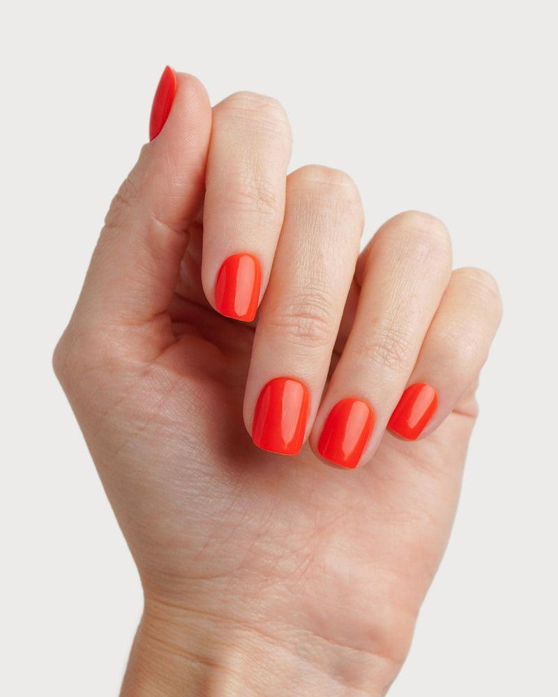On Fire Extra Short Square Soft Gel Press Ons