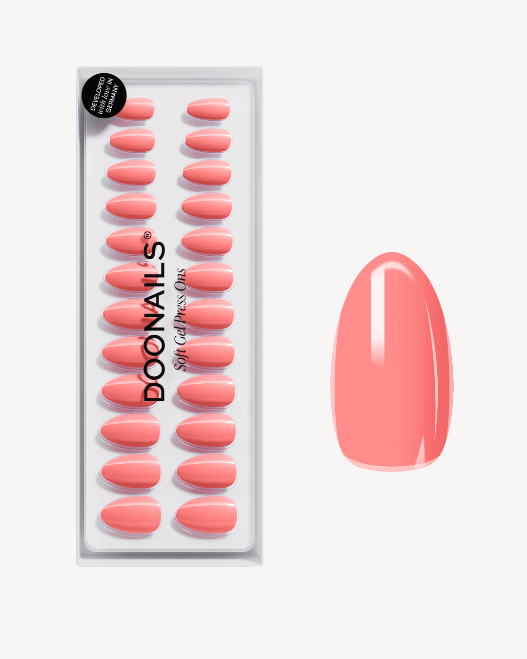 Peach Please Short Almond Soft Gel Press Ons