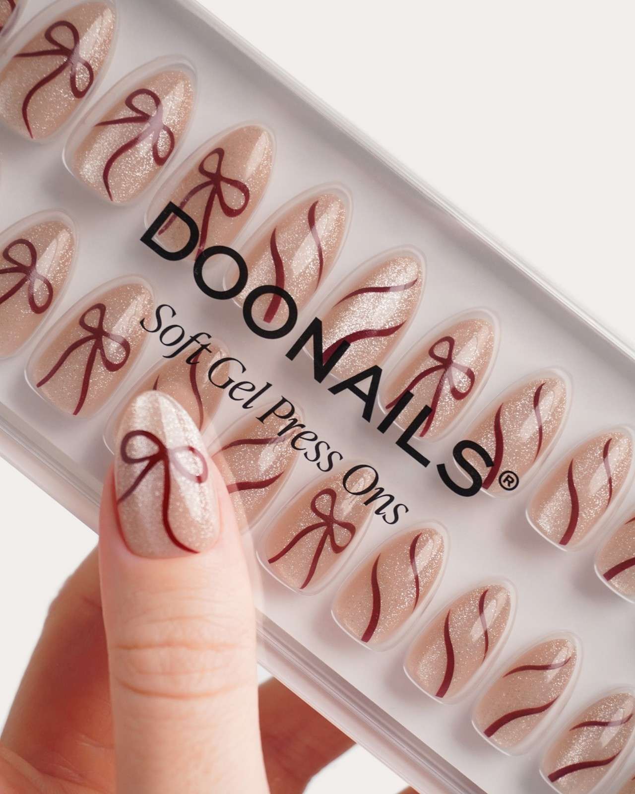 Red Bow Cat Eye Limited Edition Soft Gel Press Ons