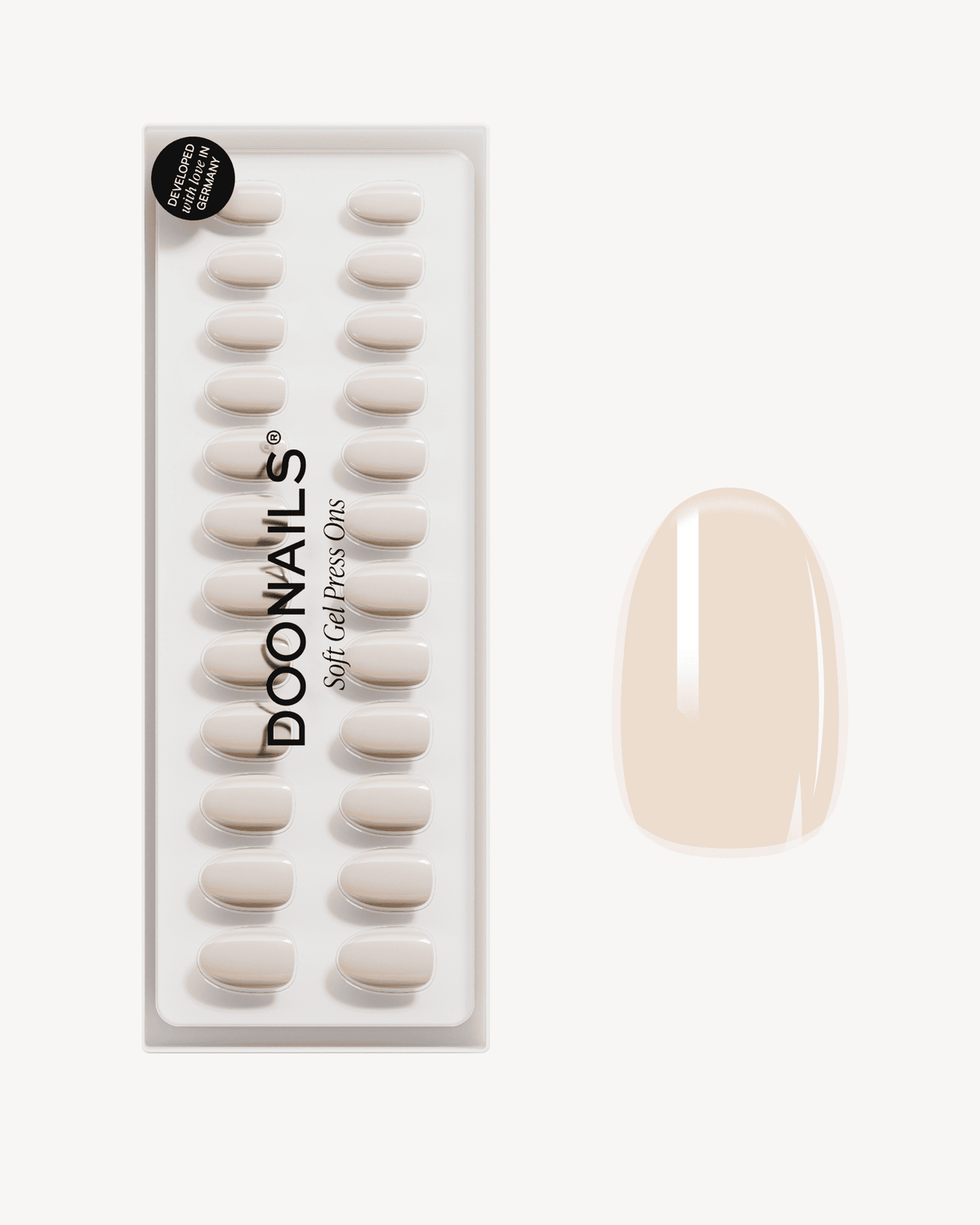Vanilla Short Round Soft Gel Press Ons