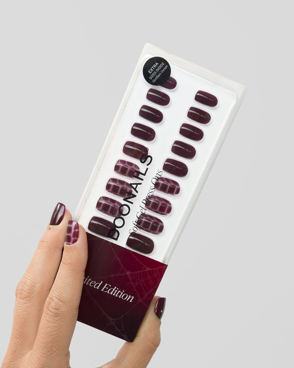 Limited Edition Venomous Plum Short Square Soft Gel Press Ons