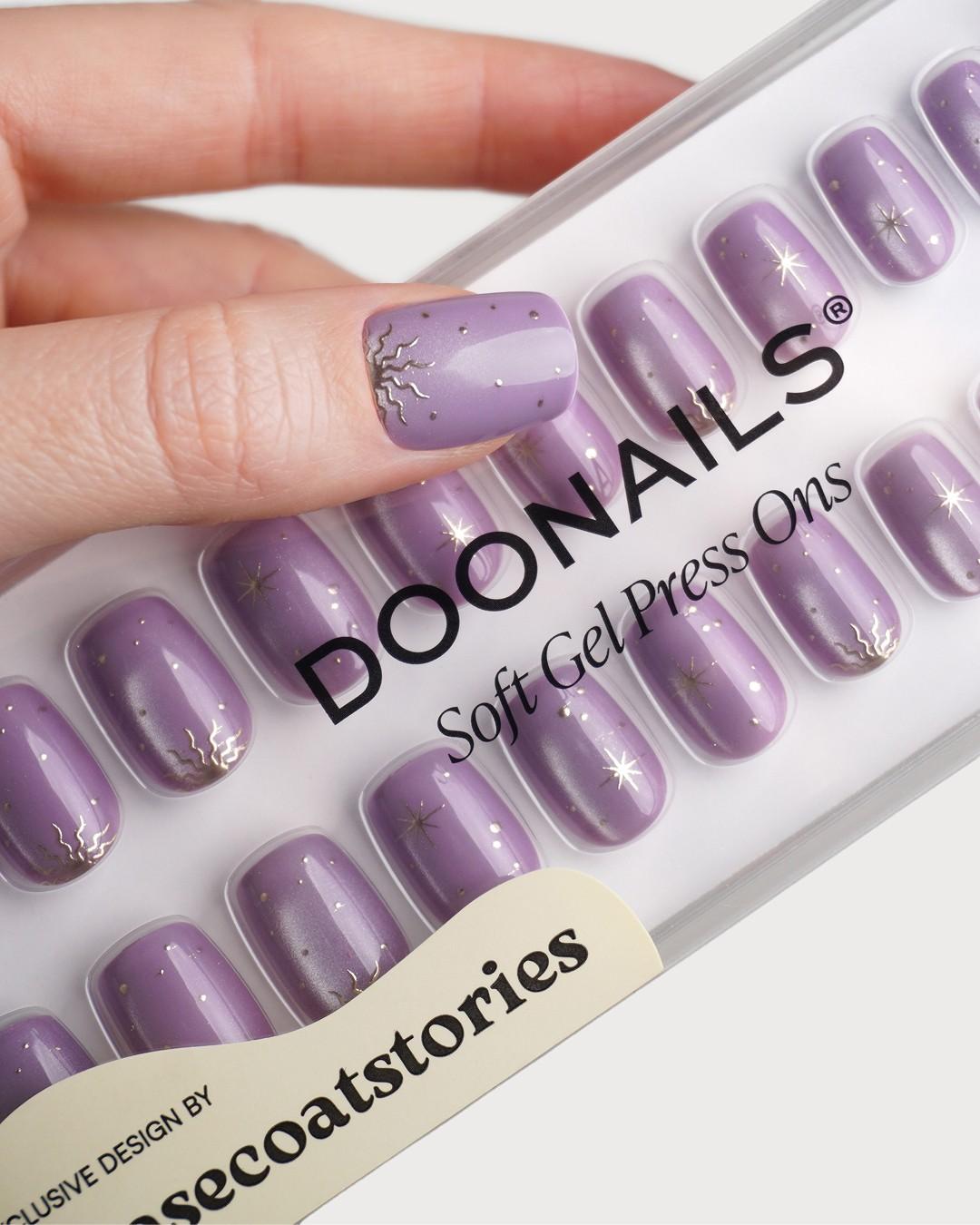 Violet Visions Short Square Soft Gel Press Ons