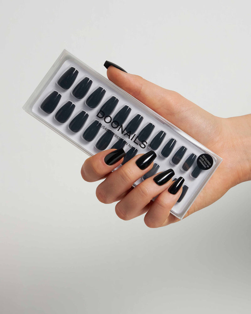 Dark Dream Short Coffin Soft Gel Press Ons - Doonails