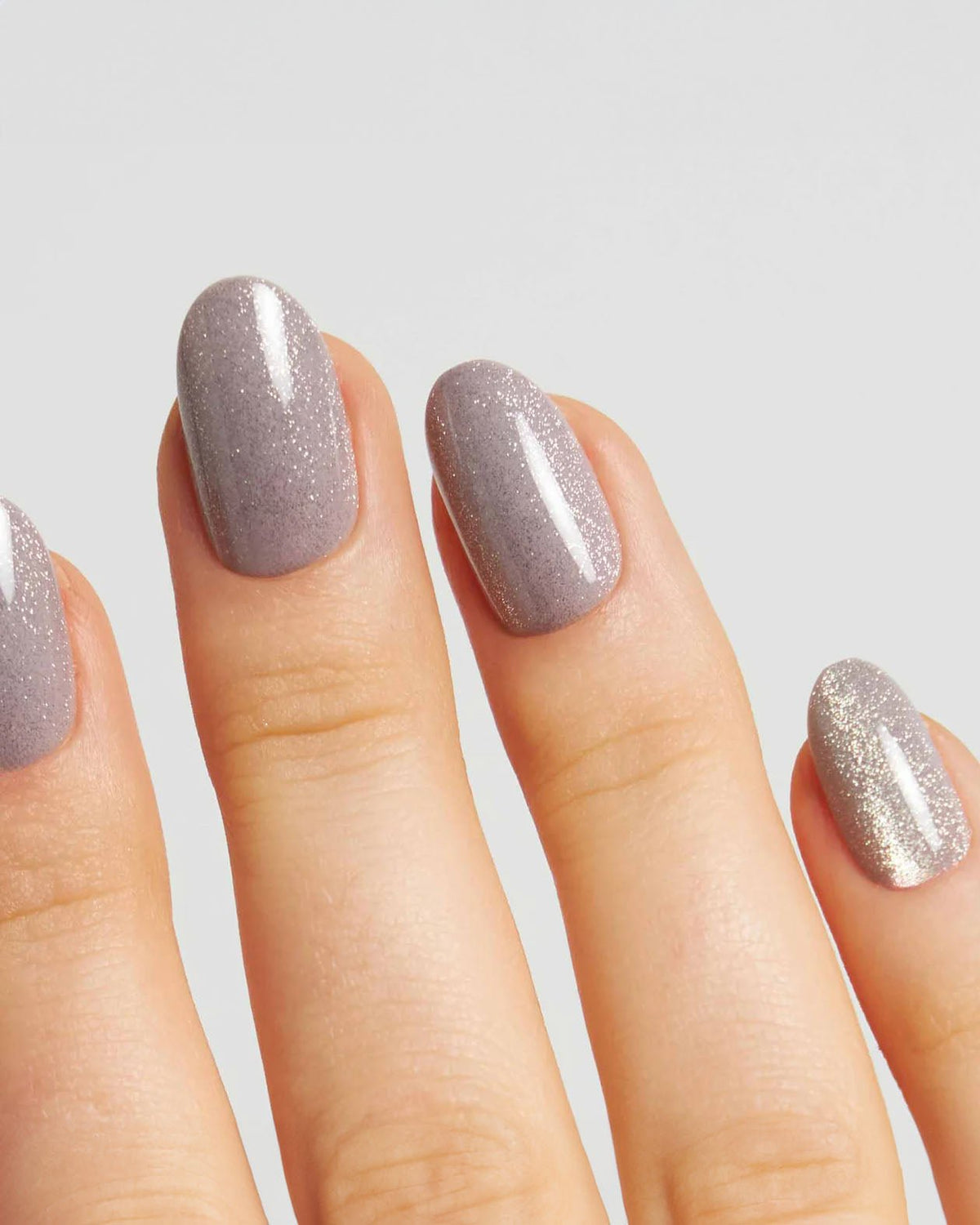 Grey Cat Eye Medium Round Soft Gel Press Ons - Doonails