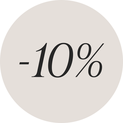 Kreis in Beige mit -10% 