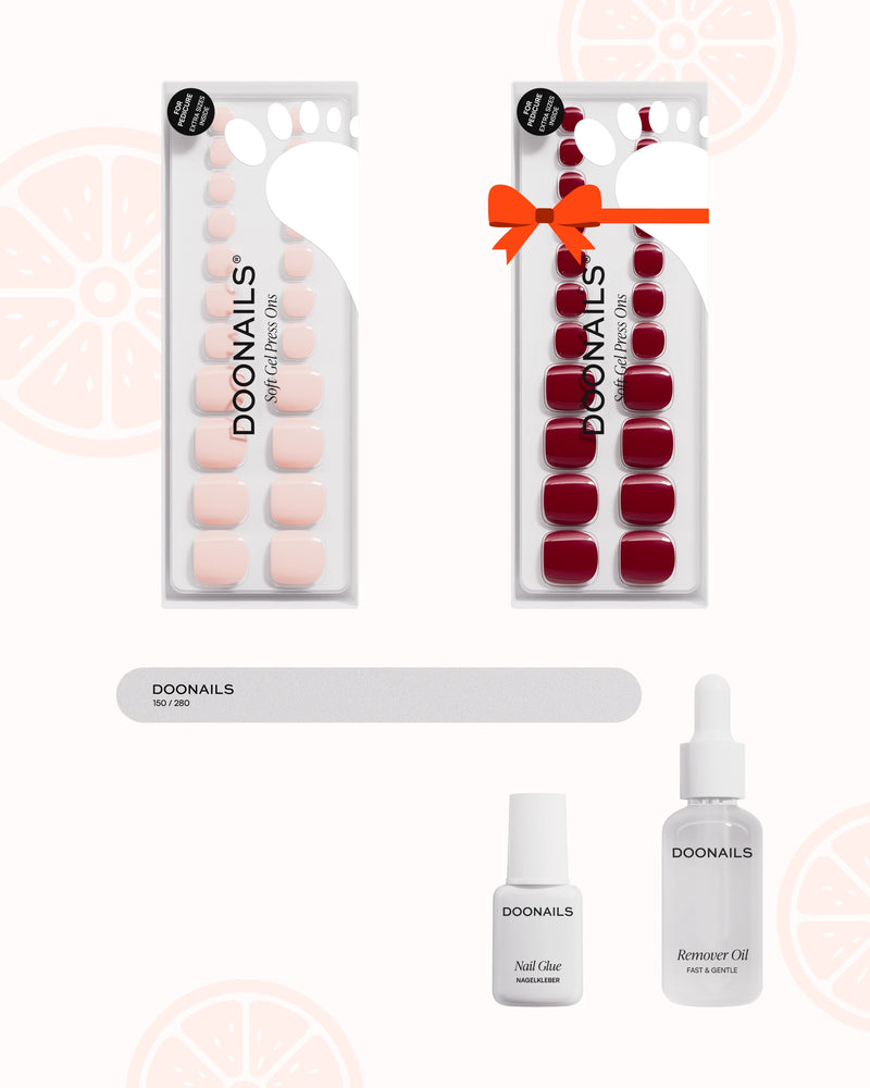 Sommer Starter Set - Pediküre Soft Gel Press Ons