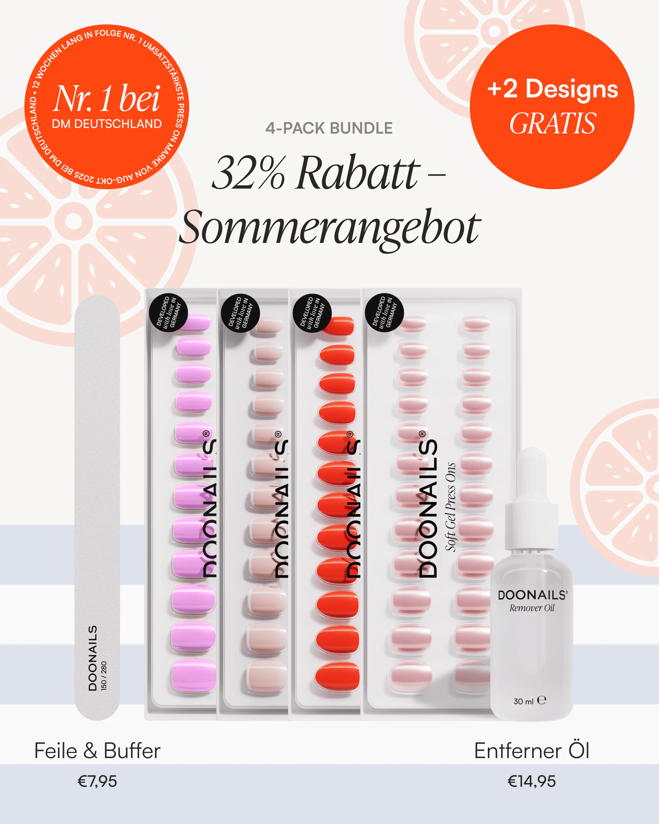 Sommer Starter Set - Soft Gel Press Ons