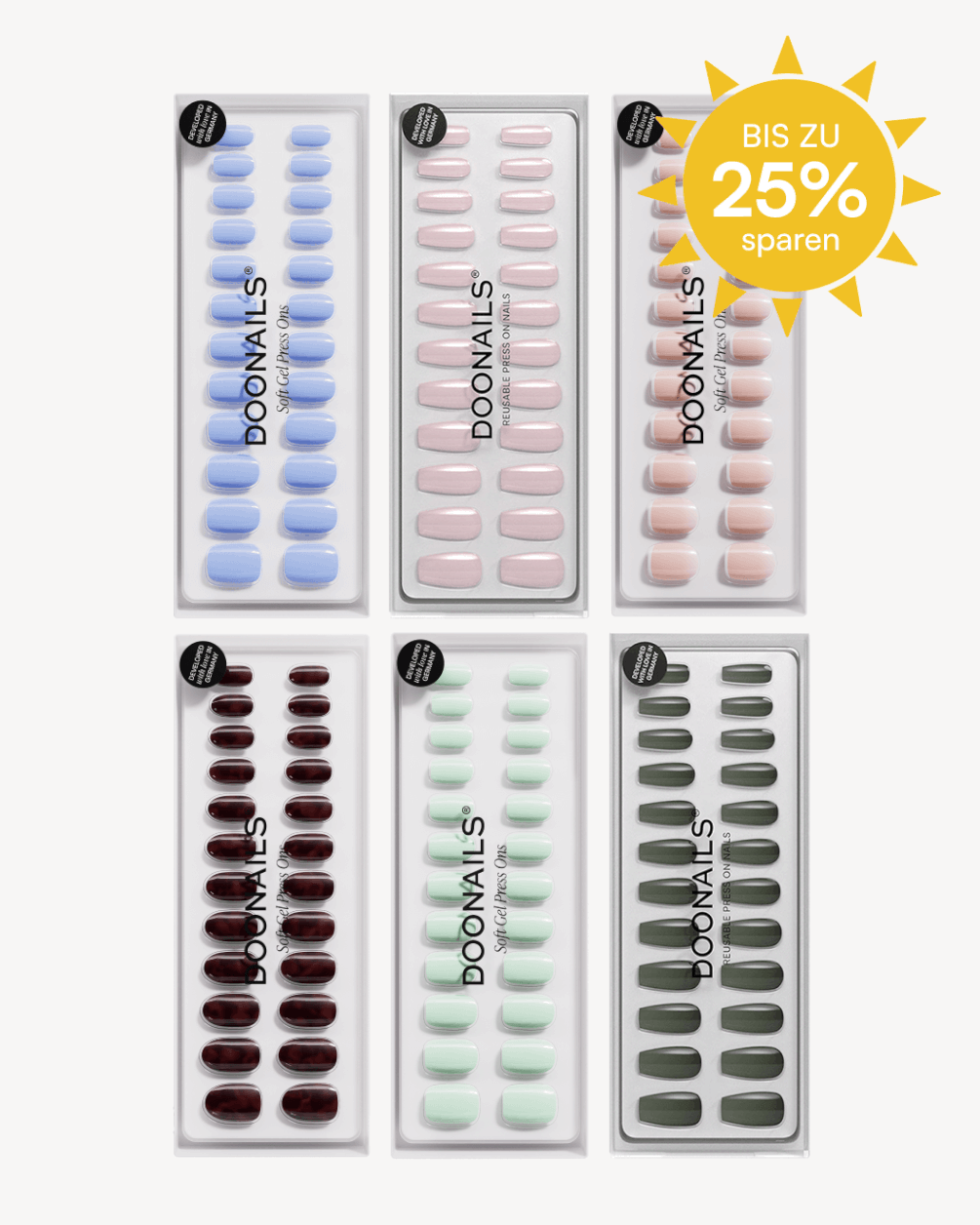 Farben Spar-Bundle - Soft Gel Press Ons