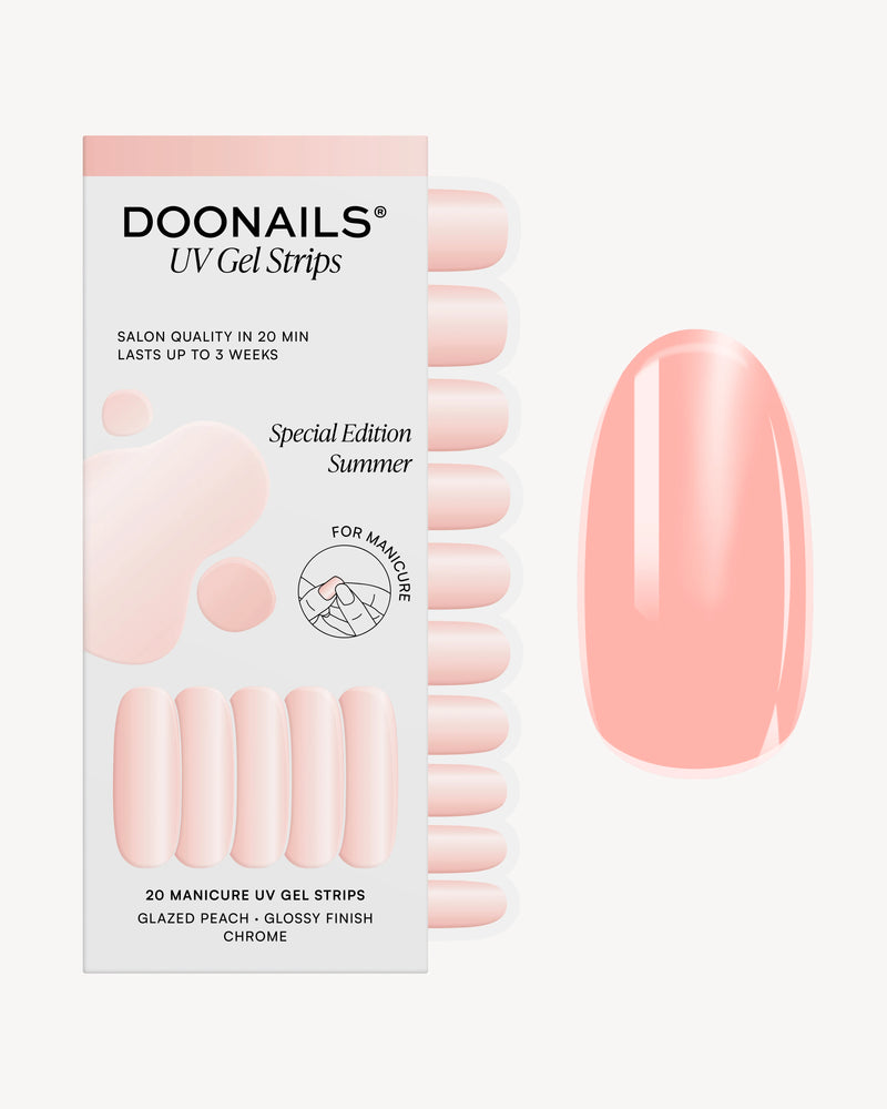 Glazed Peach UV Gel Strips