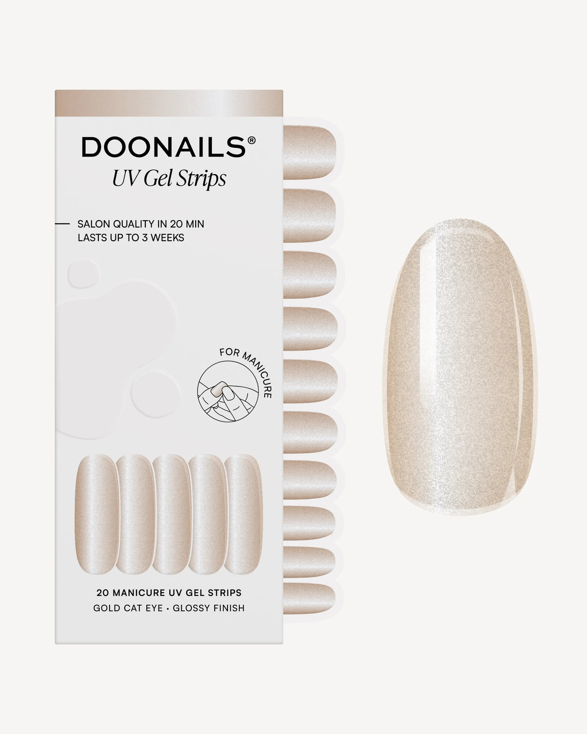 Gold Cat Eye UV Gel Strips