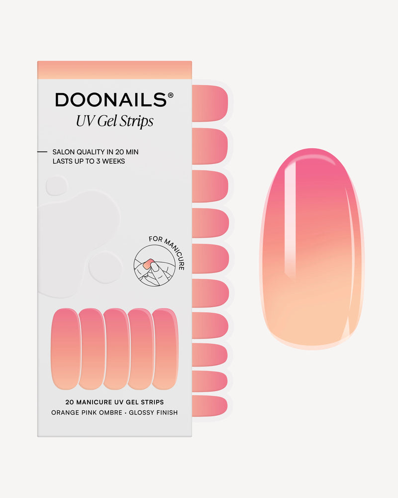 Orange Pink Ombre UV Gel Strips