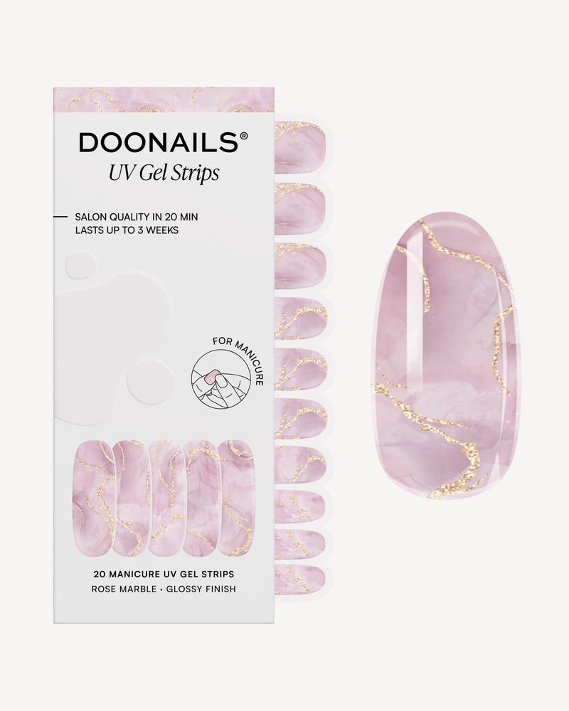 Rose Marble UV Gel Strips