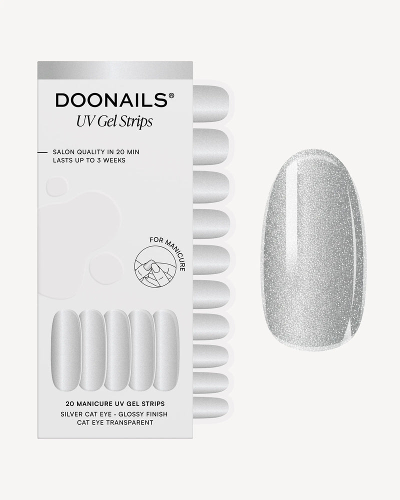 Silver Cat Eye UV Gel Strips