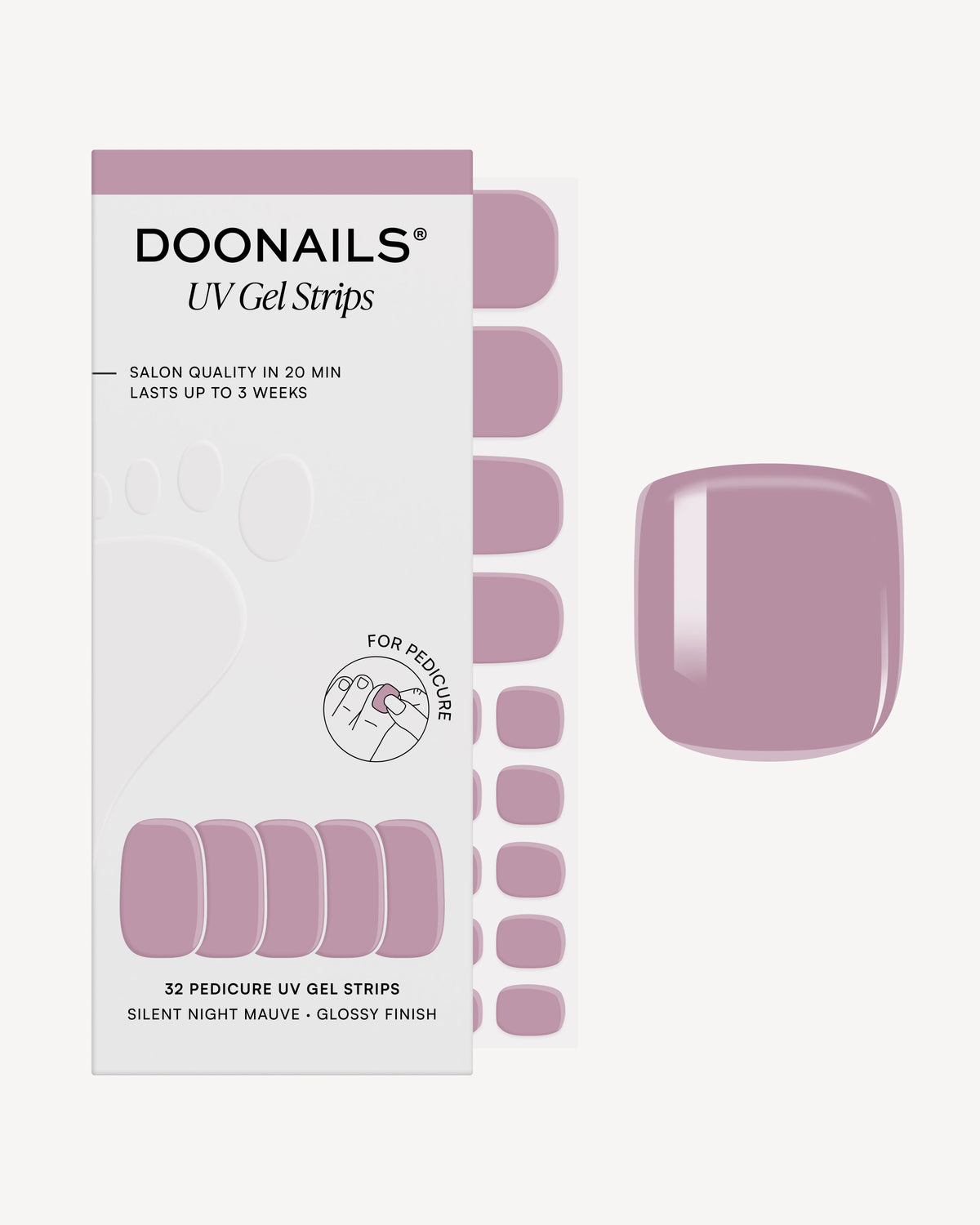 Silent Night Mauve Pediküre UV Gel Strips
