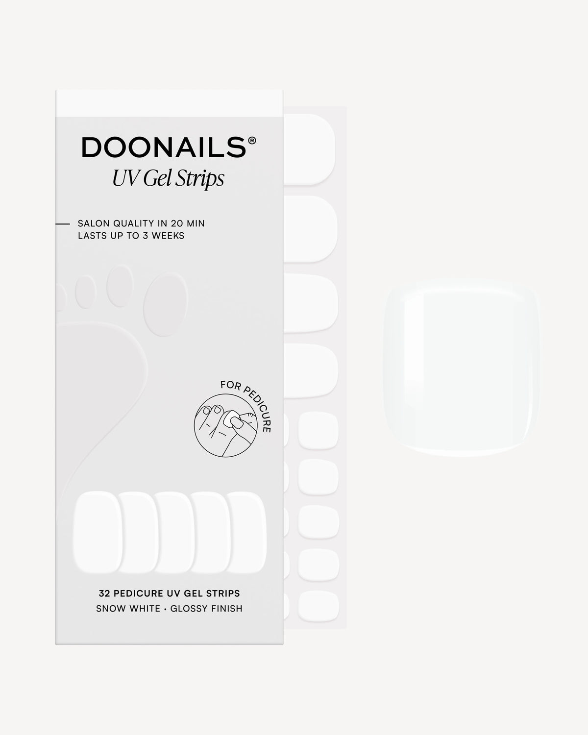 Snow White Pediküre UV Gel Strips