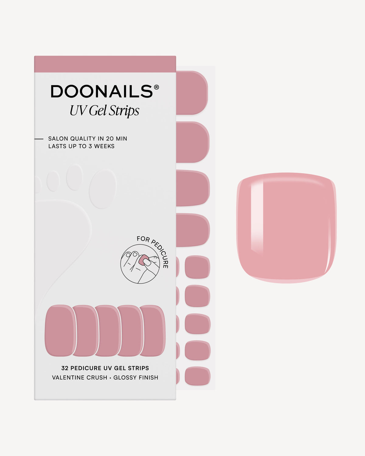 Valentine Crush Pediküre UV Gel Strips