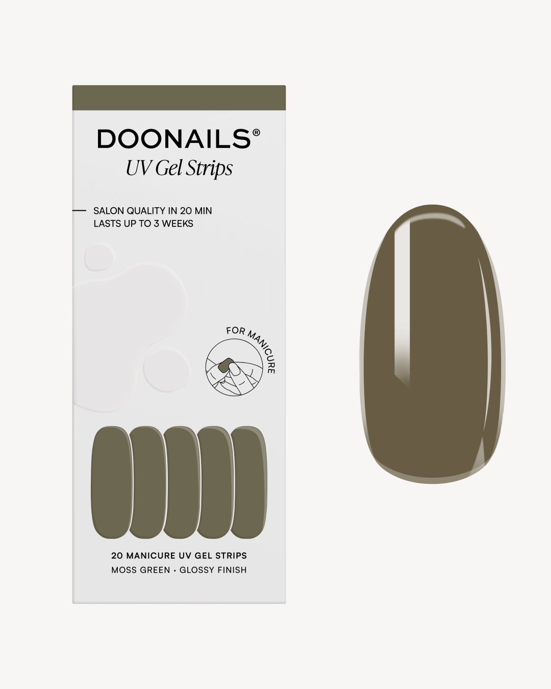 Moss Green UV Gel Strips