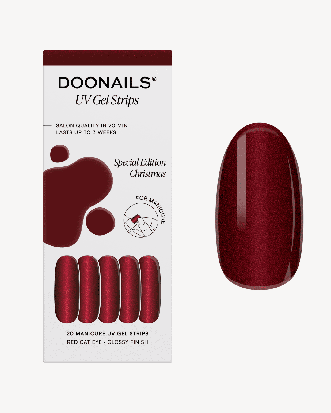 Red Cat Eye Gel Strips