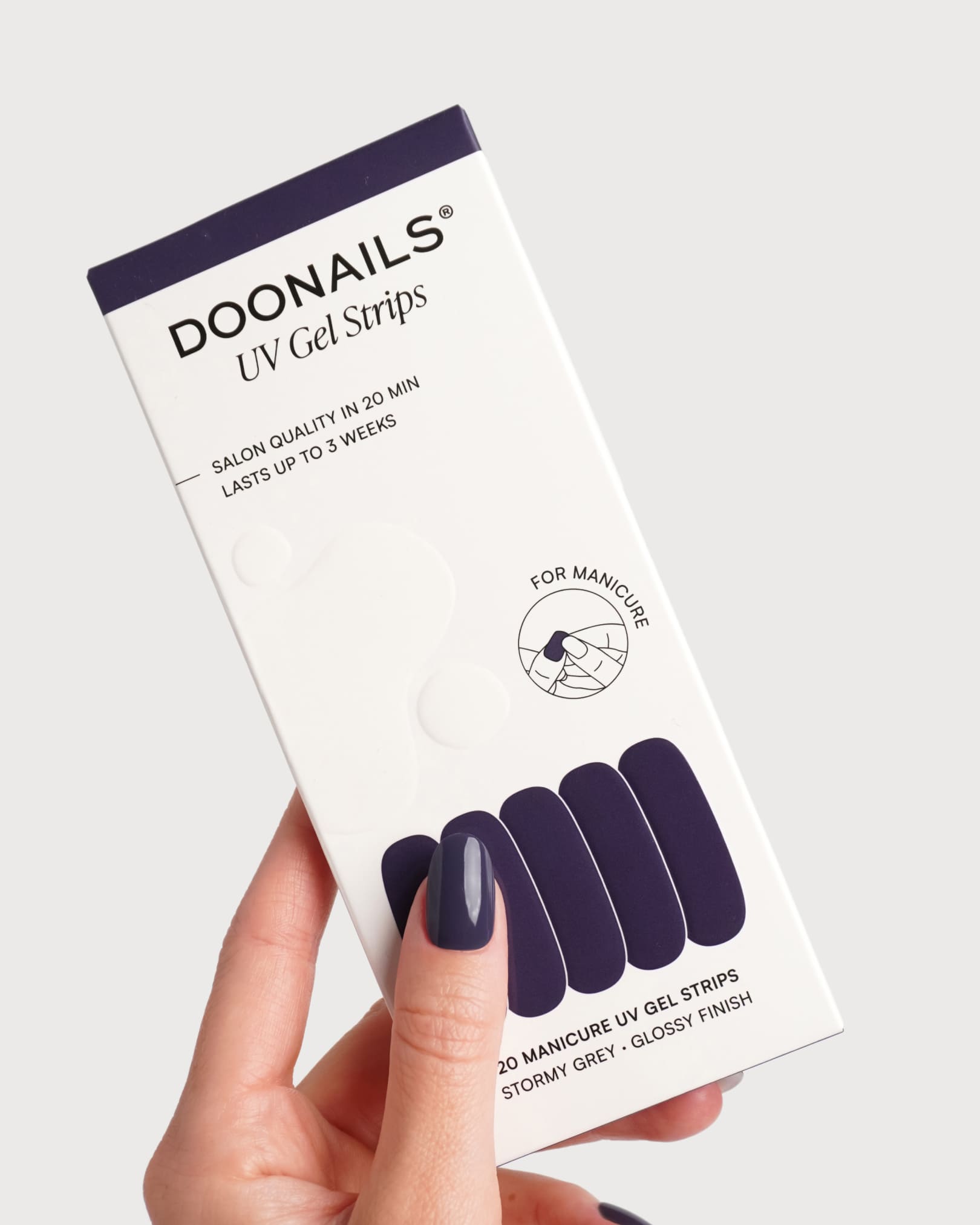 Stormy Grey Gel Strips - Doonails