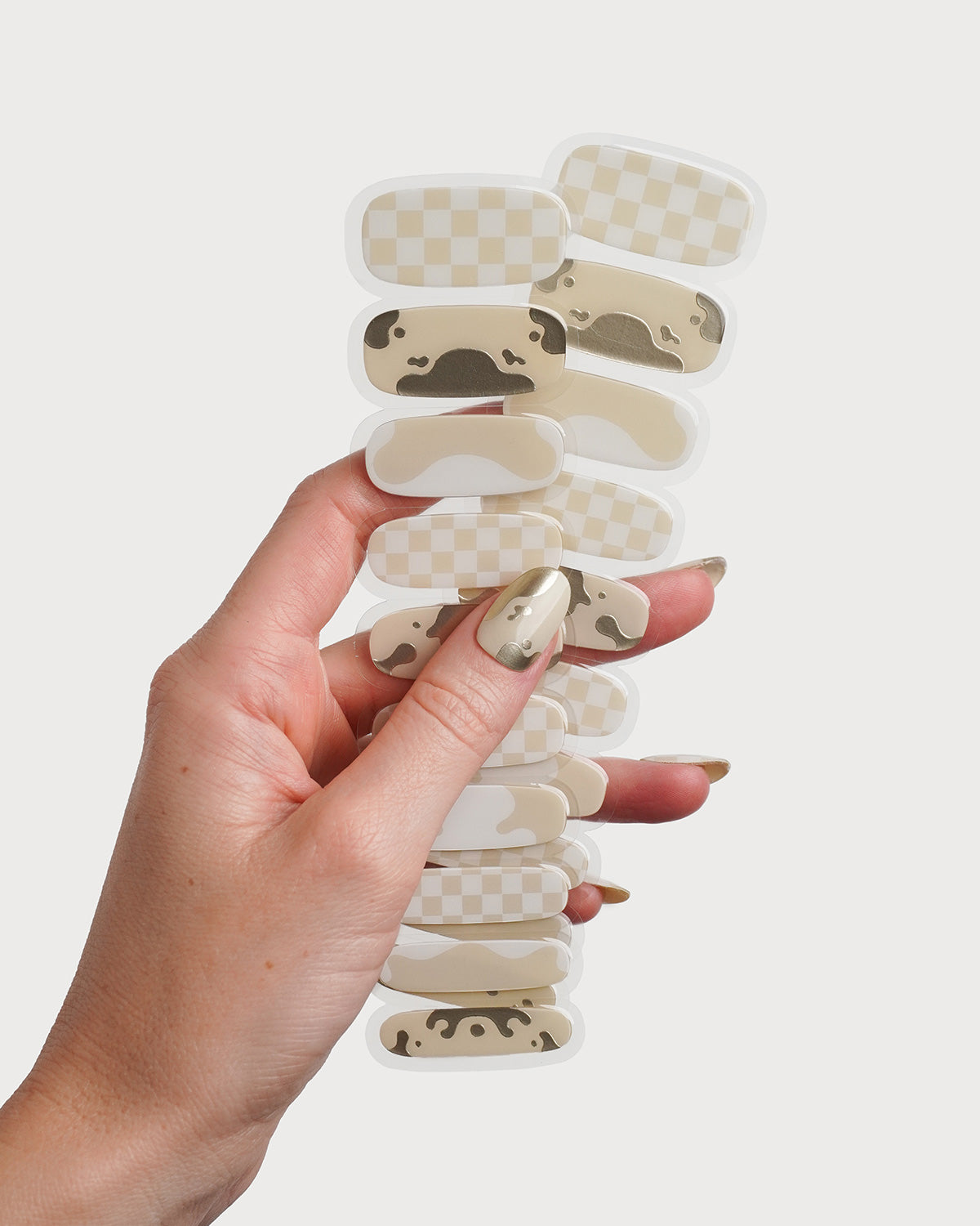 Creamy Checkers Gel Strips