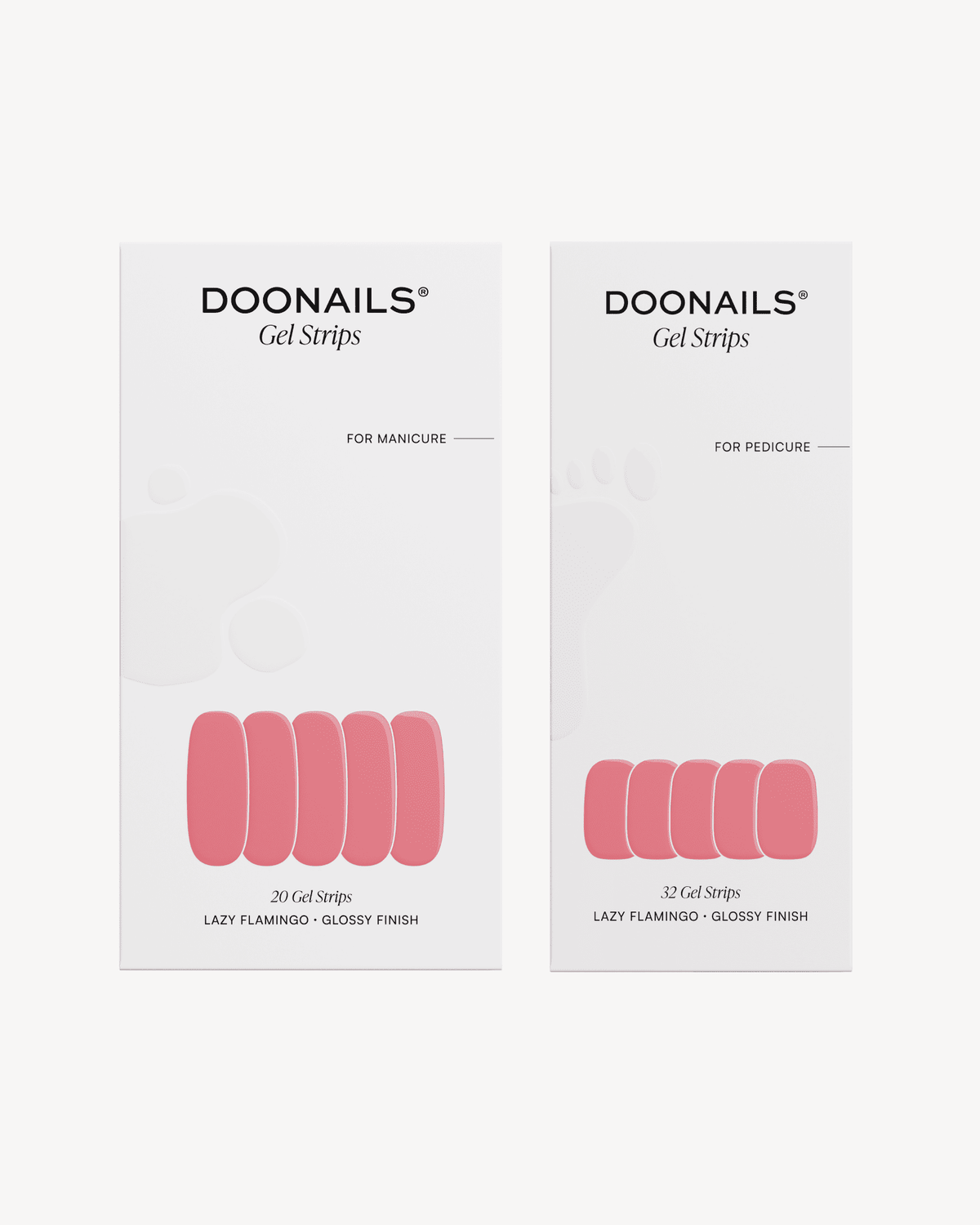 Lazy Flamingo Mani & Pedi Set - Gel Strips - Doonails