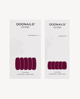 Plum Purple Mani & Pedi Set - Gel Strips - Doonails