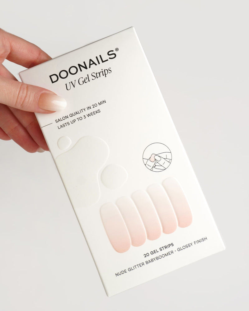 Nude Glitter Babyboomer Gel Strips - Doonails