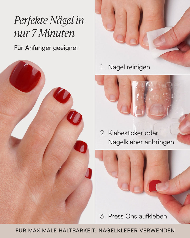 Ballerina Pediküre Soft Gel Press Ons