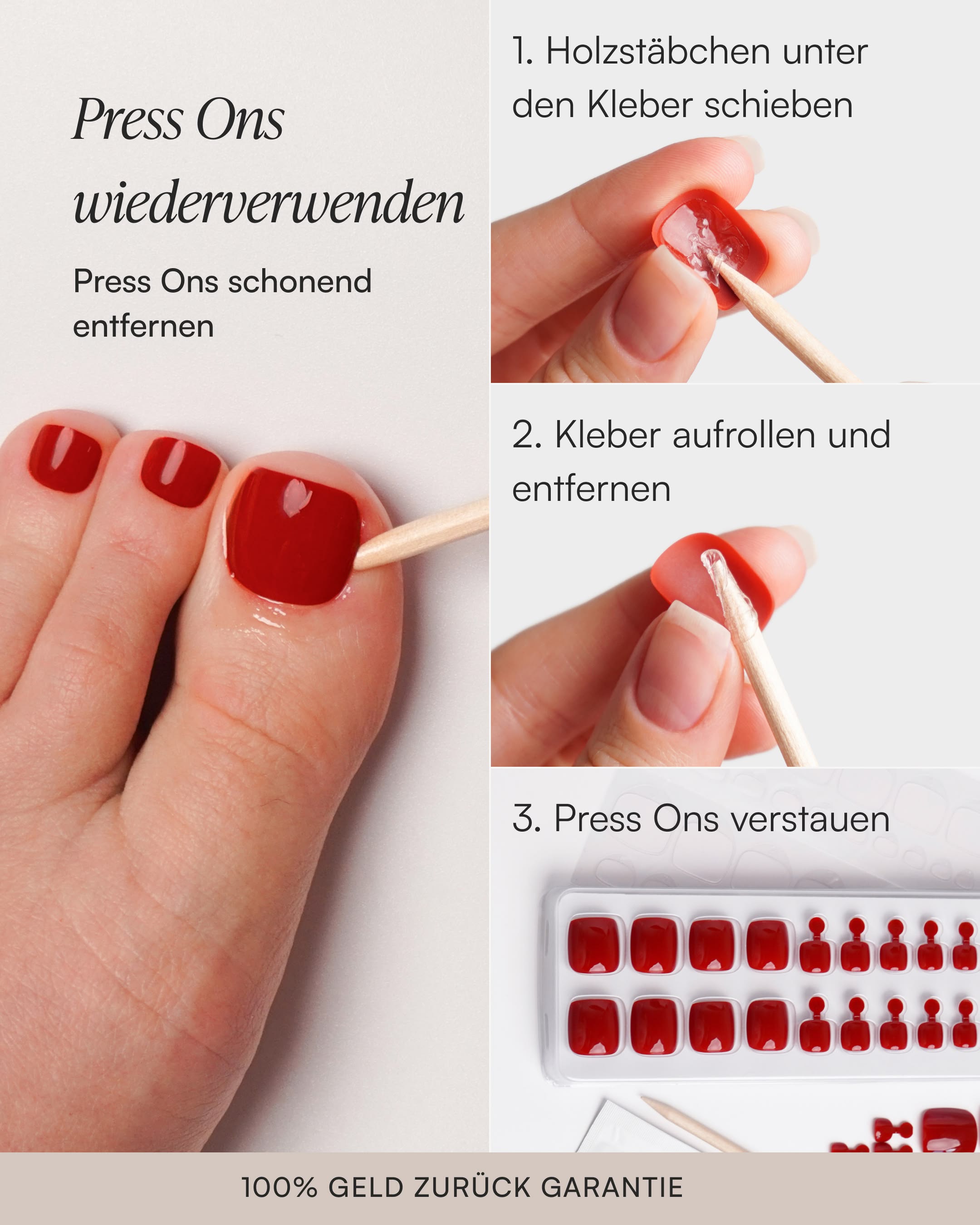 Sommer Starter Set - Pediküre Soft Gel Press Ons