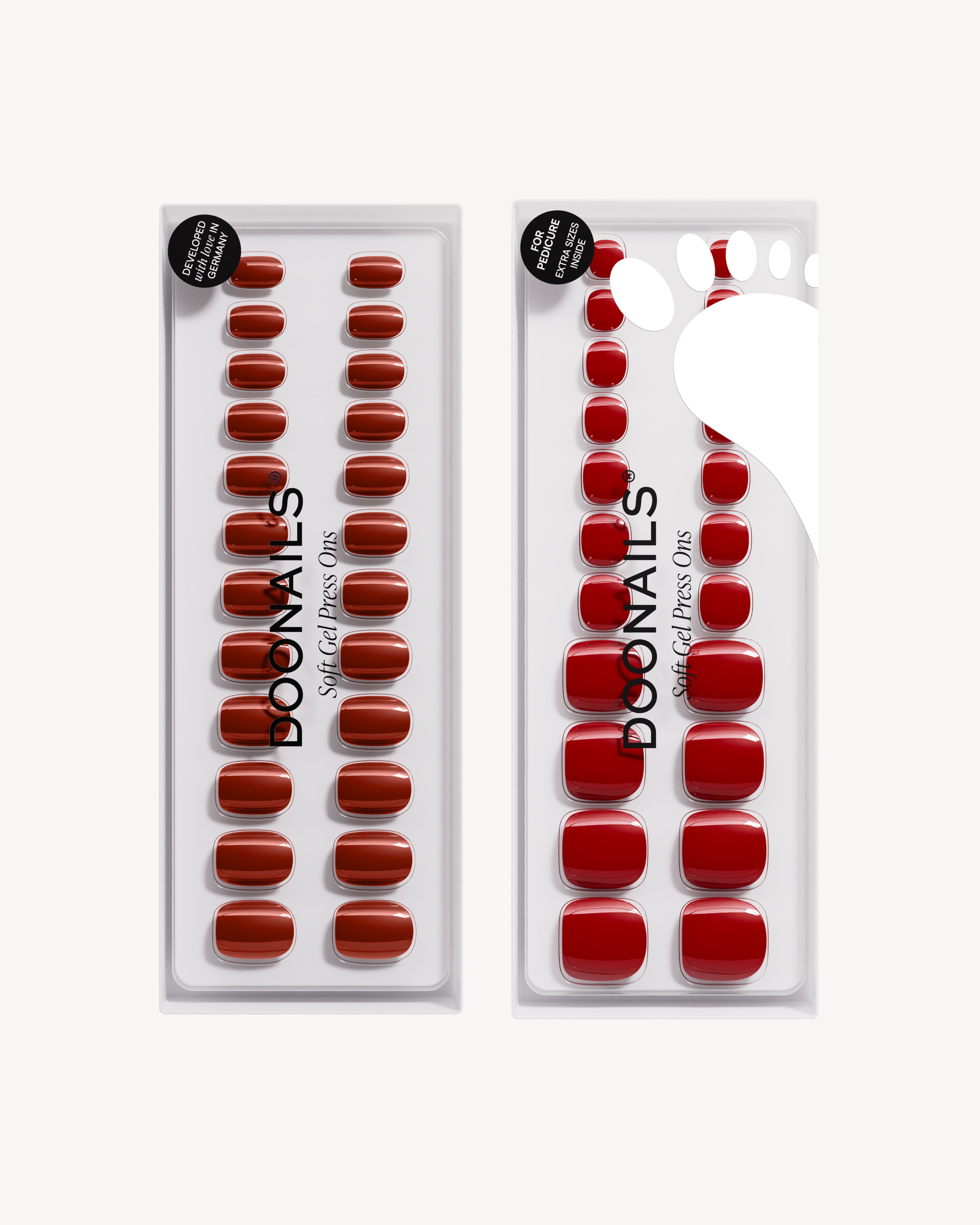 Mon Cheri Extra Short Square Mani & Pedi Set - Soft Gel Press Ons