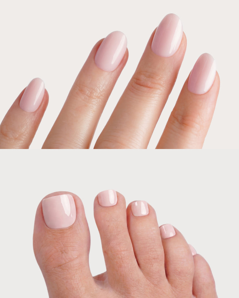 Ballerina Short Round Mani & Pedi Set - Soft Gel Press Ons
