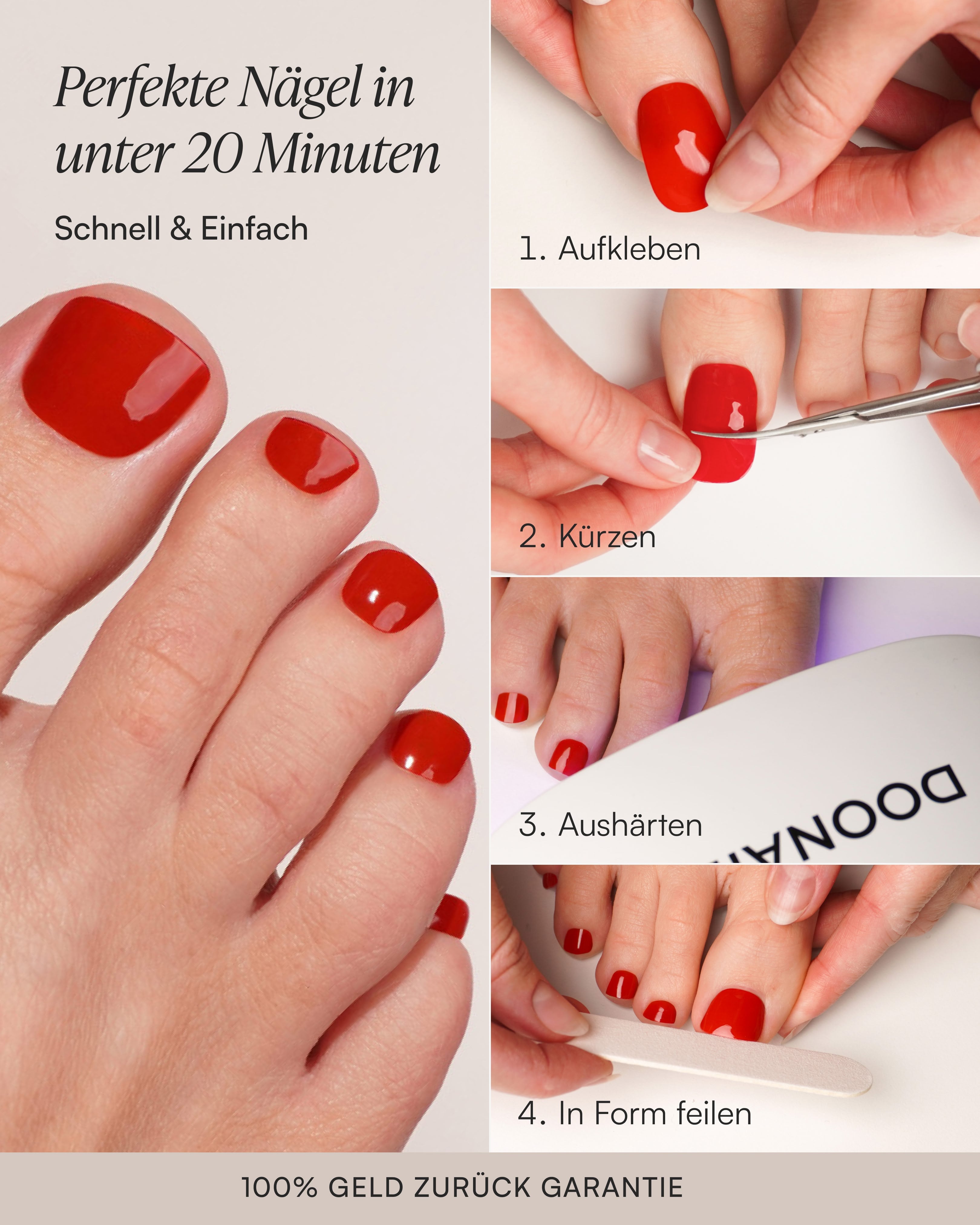 Sommer Pediküre Starter Set - Gel Strips - Doonails