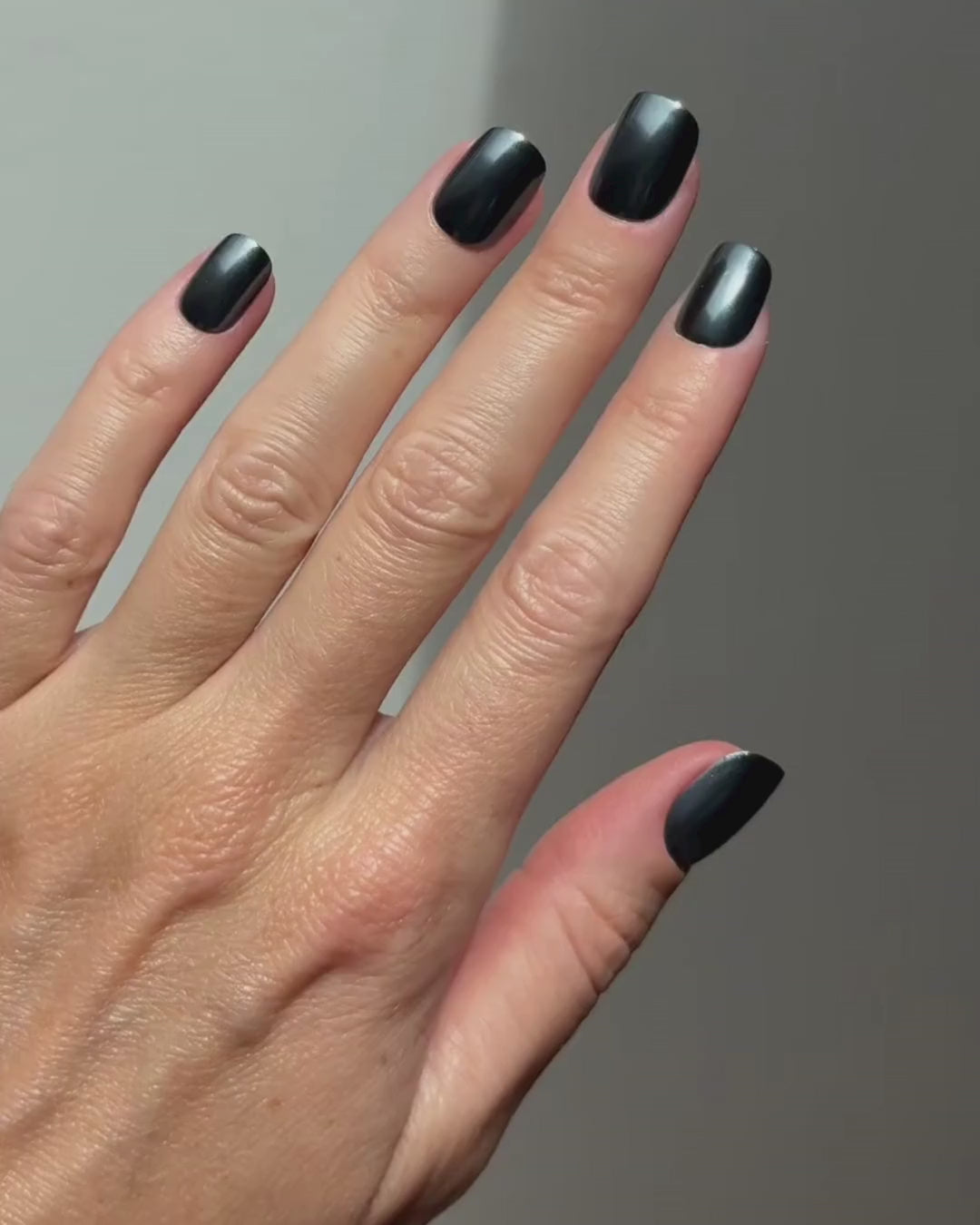 Black Pearl Extra Short Square Soft Gel Press Ons