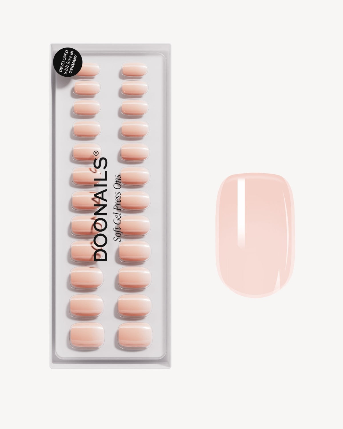 Latte Short Square Soft Gel Press Ons - Doonails
