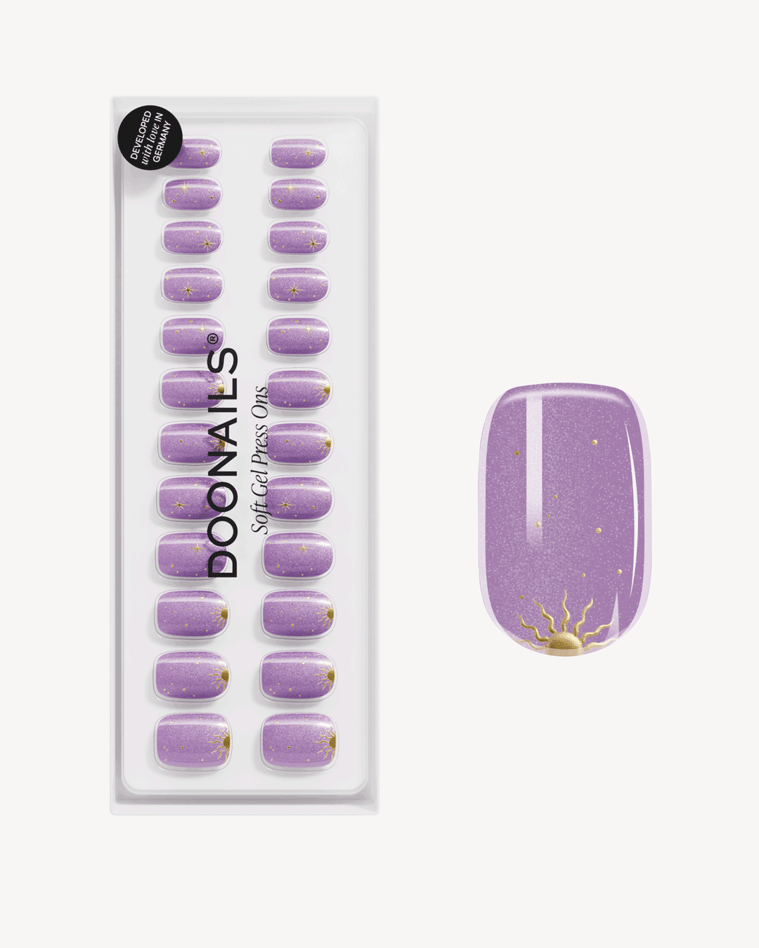 Violet Visions Short Square Soft Gel Press Ons